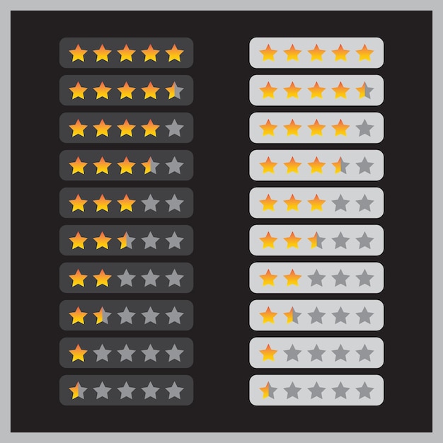 set sterrenclassificatie symbolen vector