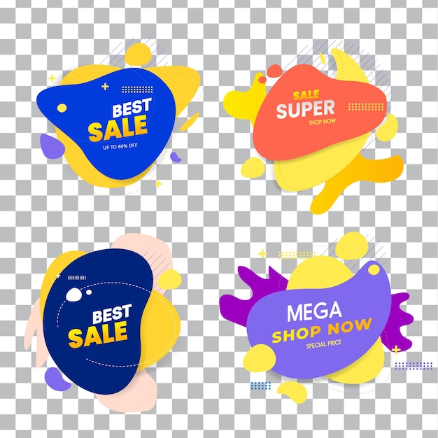 A set of stickers for sale with the words best sale.