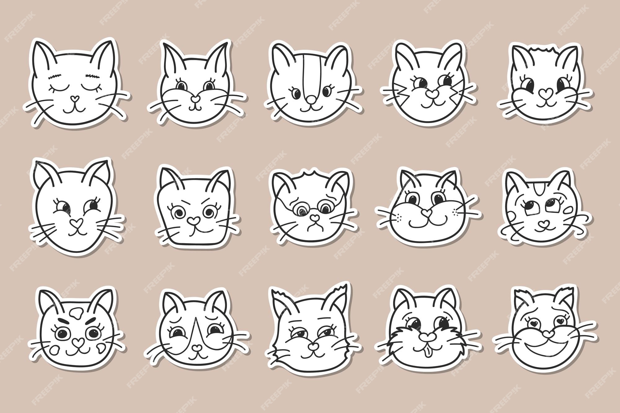 Angry Kitten Cat Face Emoticon - Emoji - Sticker