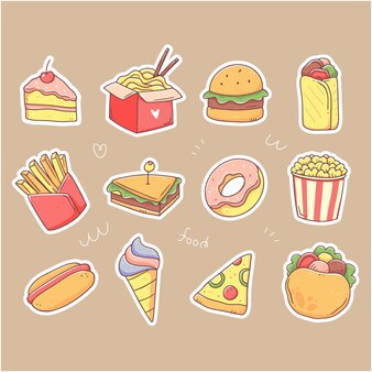 Page 3  Cute Food Stickers Images - Free Download on Freepik