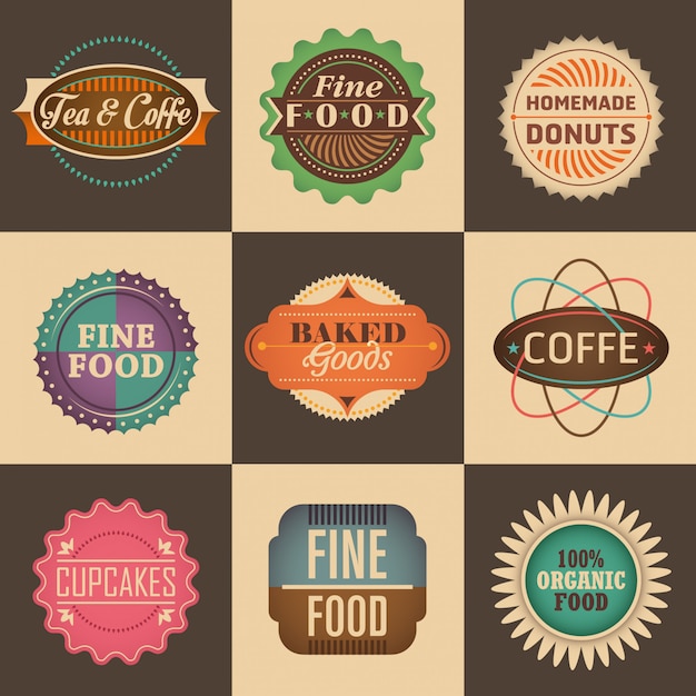 Vector set of stickers