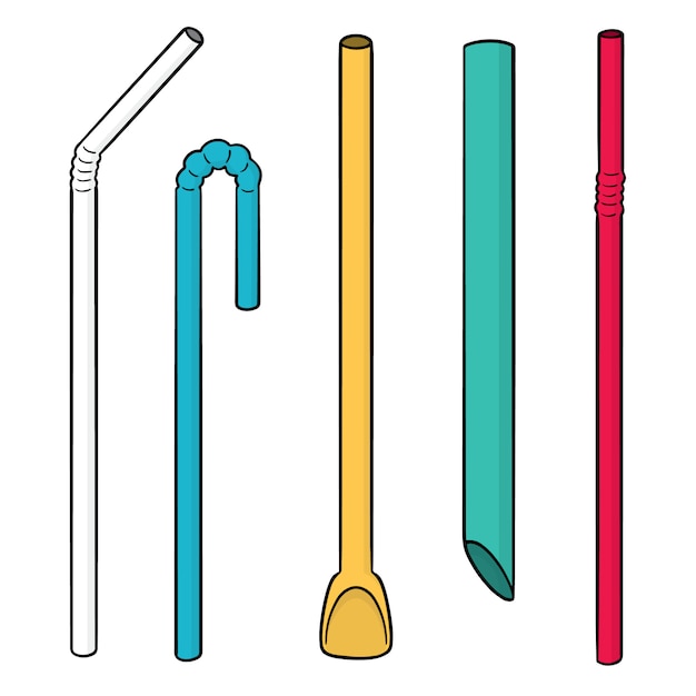 Vector set of straw