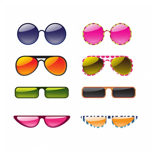 Vector set of sunglasses