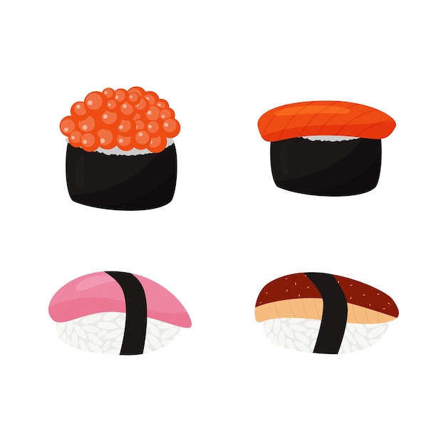 Vector set of sushi