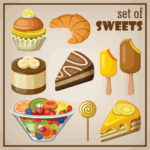 Set of sweets