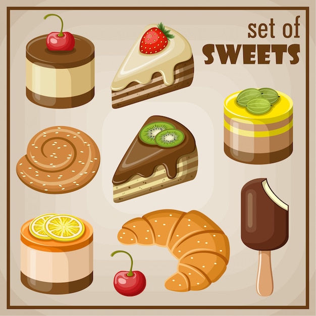 Set of sweets