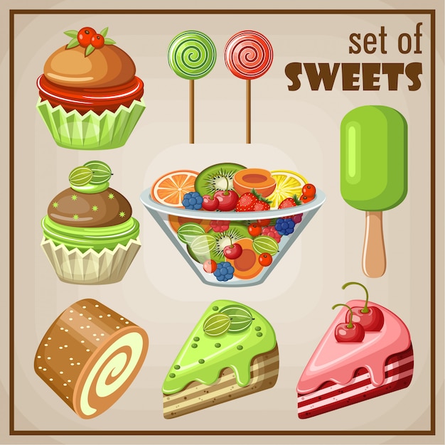 Set of sweets