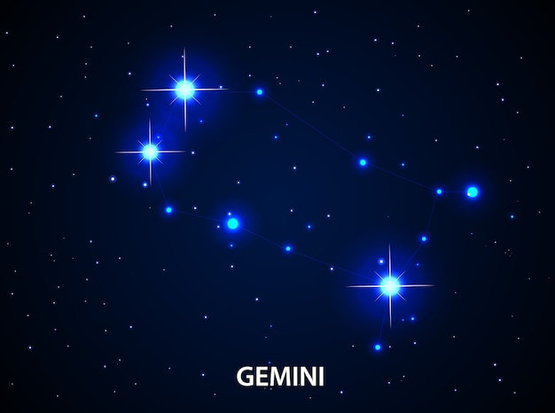 Set of symbol zodiac gemini