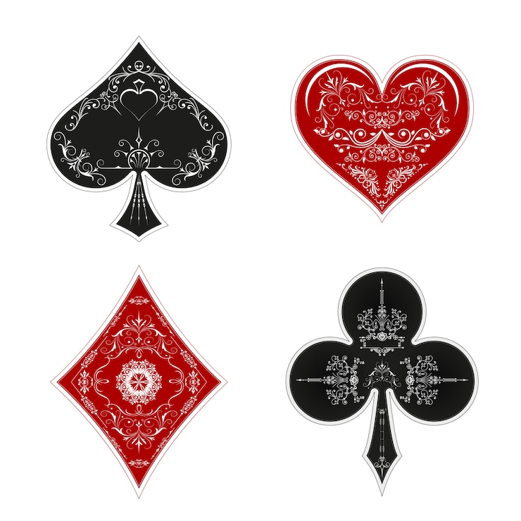Vector set symbolen kaartspel