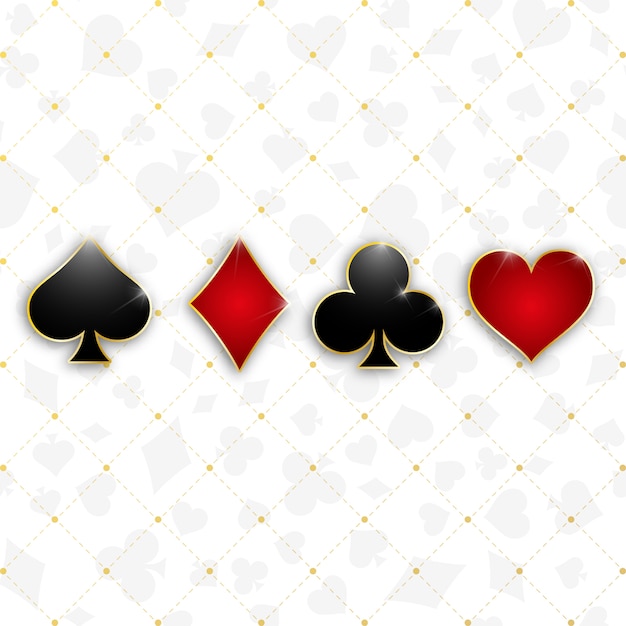 Set di simboli mazzo di carte