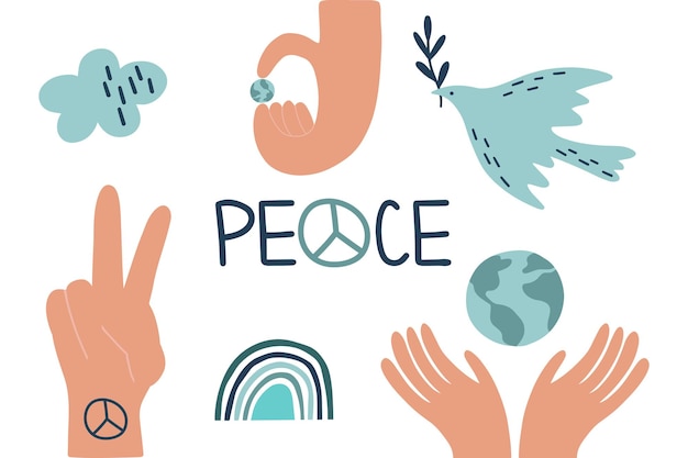 Set of symbols for the International Day of Peace