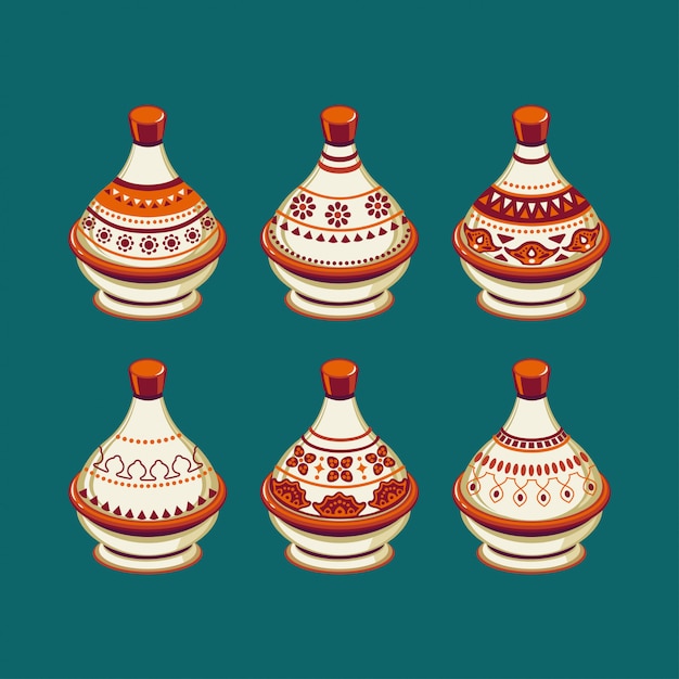 set of tajine moroccan india ceramic cookware collection