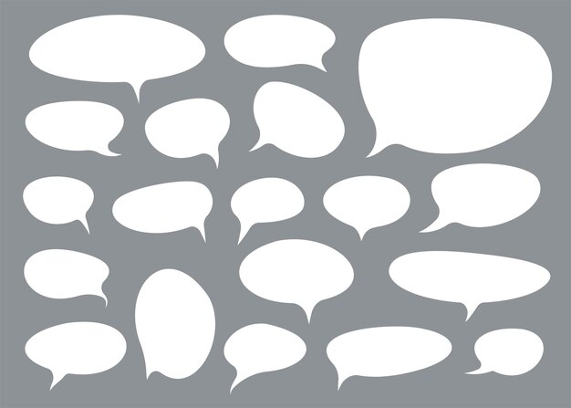 Set of talk bubbles comix style. Design element. Vector illustration.