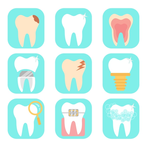 set tanden iconen