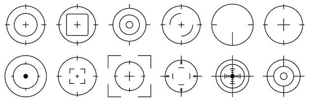 Vector set of target icons