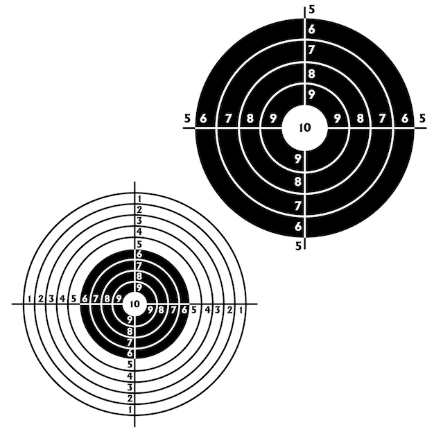 Вектор Установите мишени для практической стрельбы из пистолета