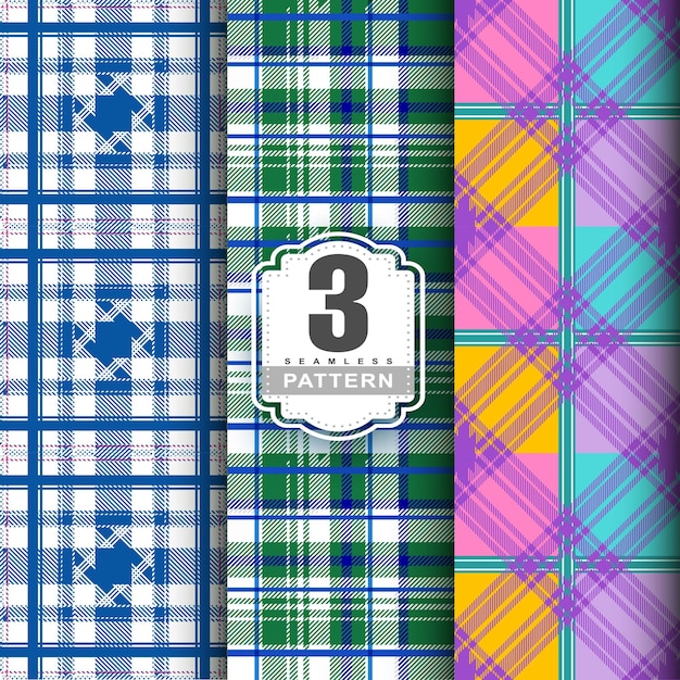 Set Tartan Plaid Scottish Seamless Pattern Texture van tartan geruite kledingstof en textiel