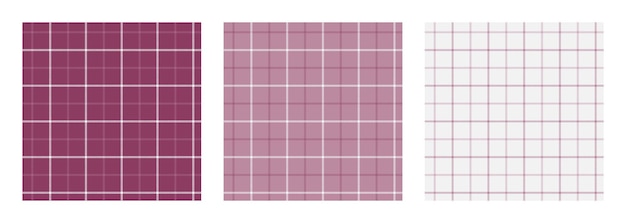 Set of tattersall plaid seamless surface pattern