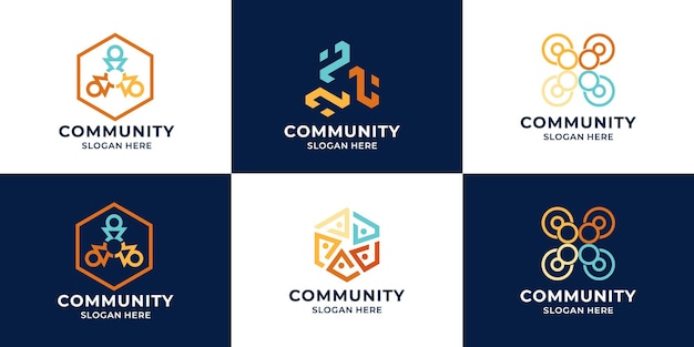 Set of team logo collection or community logo