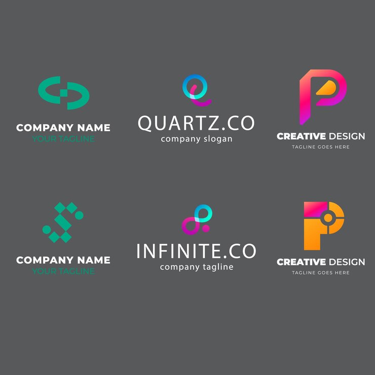 Vector set of technology code logo icon abstract circuit programmer logo design template