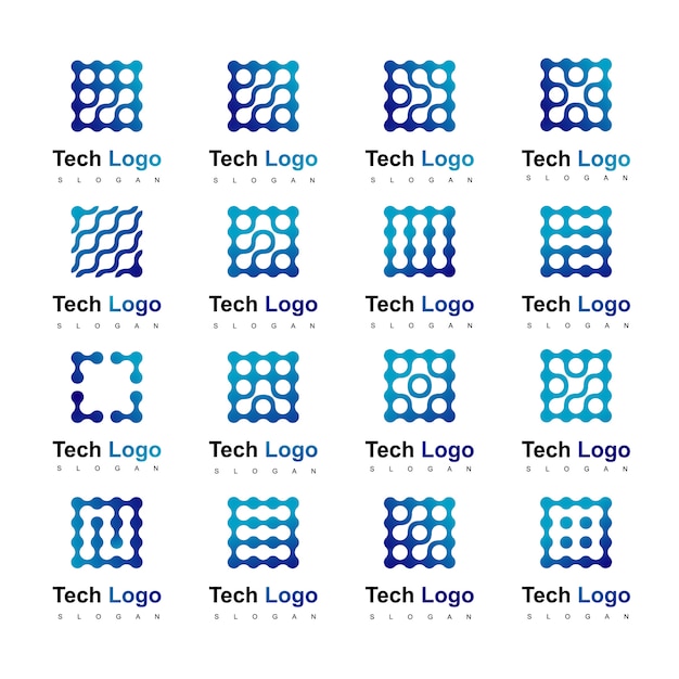 Set Of Technology Logo