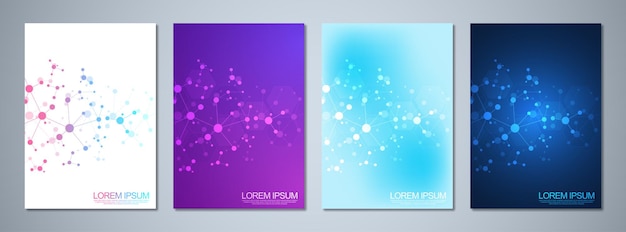 Vector set of template brochure or cover book