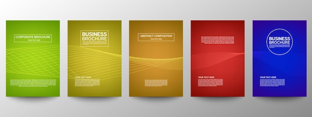 Set of templates for business brochures.