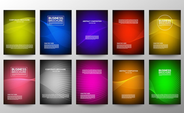 Vector set of templates for business brochures.