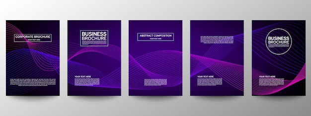 Vector set of templates for business brochures.