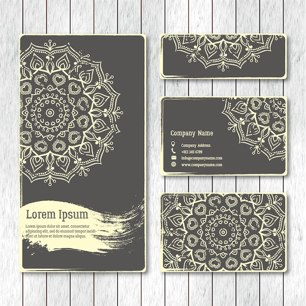 Set of templates business, visiting, greeting cards