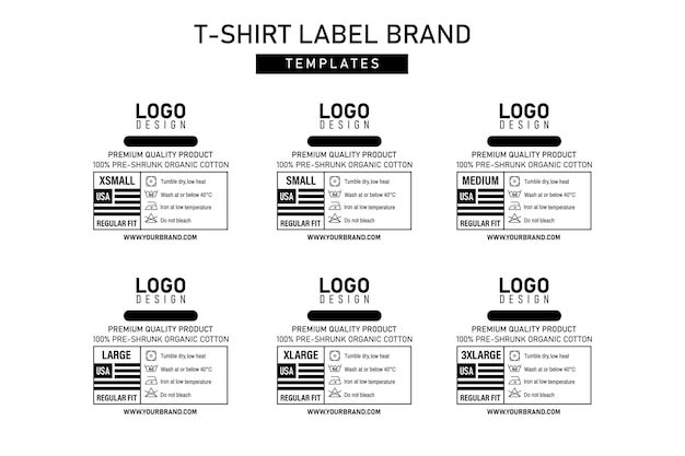 A set of templates for t - shirt brand.