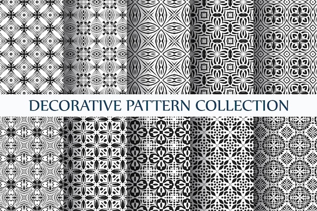 Set of ten colorful abstract patterns