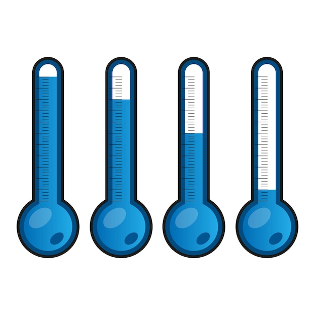 Set of thermometers icons