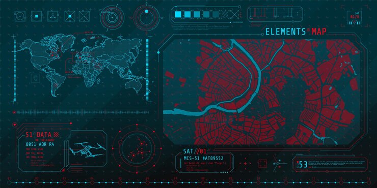 Vector a set of thin elements on the topic of map search