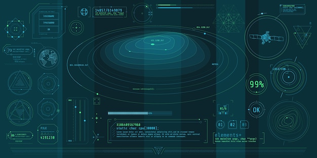 Un insieme di elementi sottili sul tema della topografia.