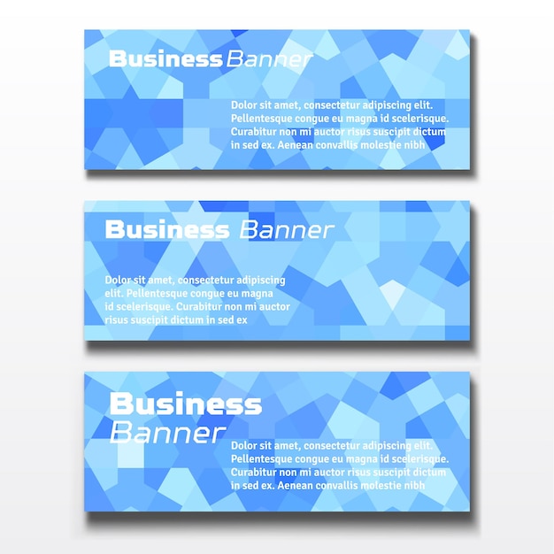 Set of three business banners