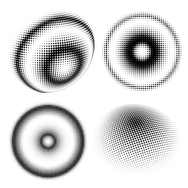太陽の効果と下部に「circle」という文字が入った 3 つの円のセット。