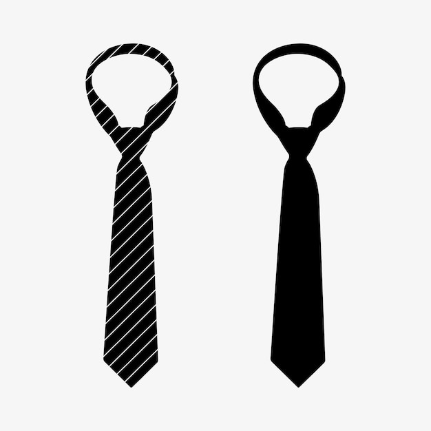 Set Of Ties Silhouette tuxedo Wedding Wearing Suit And Tie Illustration