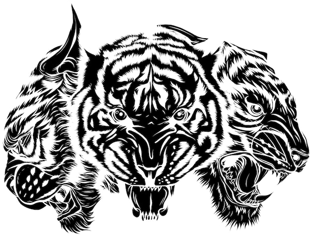 Panther Head Logo Vector Silhouette Graphic by Bigbang · Creative