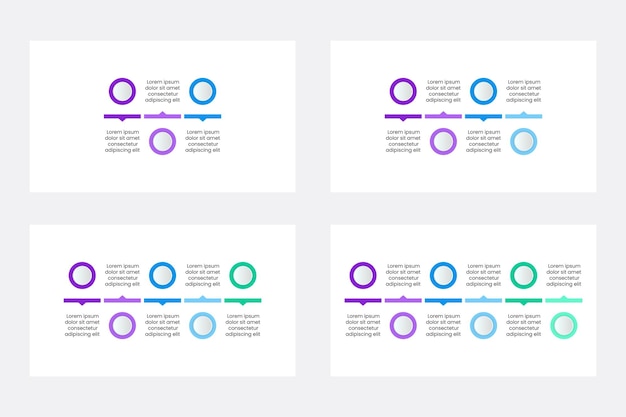 Set of timeline infographic template design