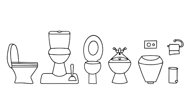 A set of toilet bowls