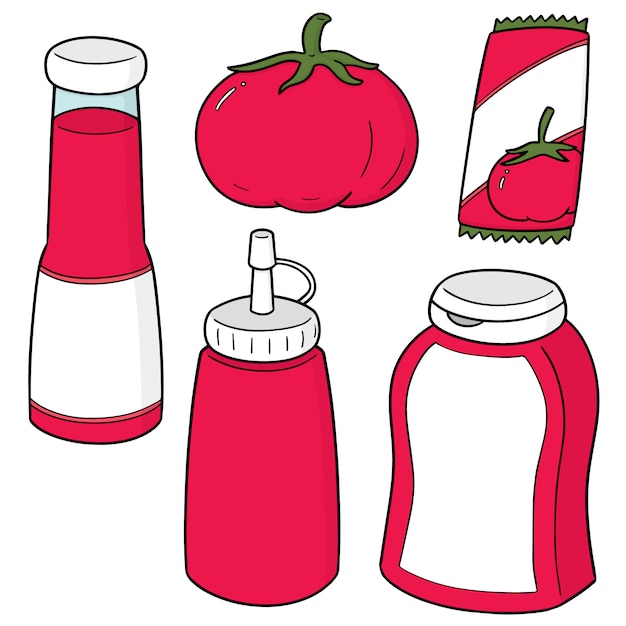 set tomaten- en tomatenketchup