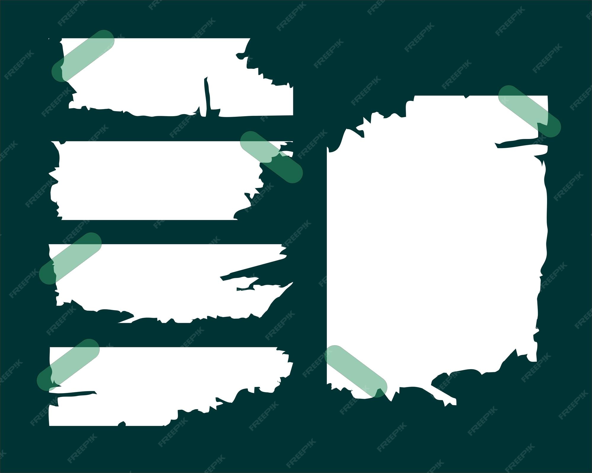 Premium Vector | Set of torn paper vector background
