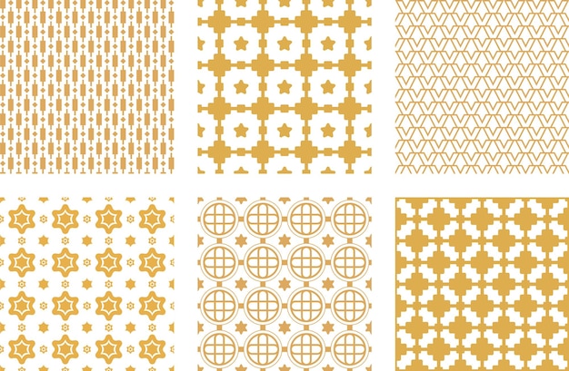 Set of Traditional Seamless Pattern Design for Interior Fabric Fashion Business