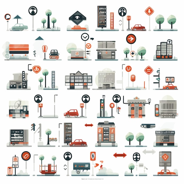 Vector set of traffic elements