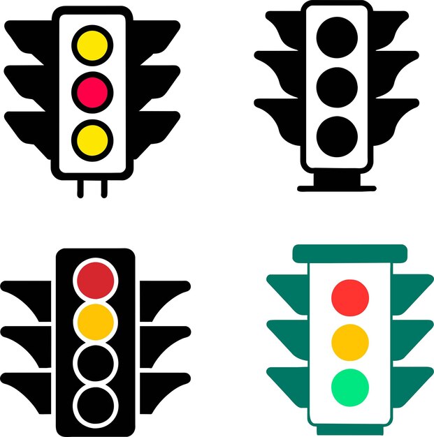 Set of traffic light