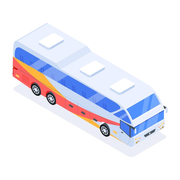 Vector set of transport isometric icons