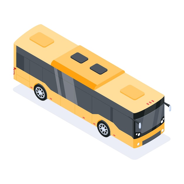 Vector set of transport isometric icons