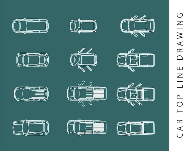 Set of transport top view set2