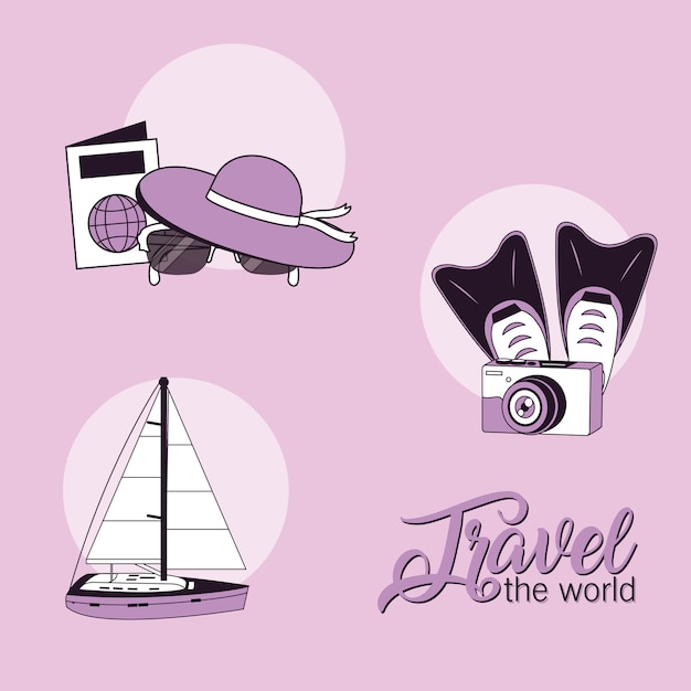 Set of travel elements